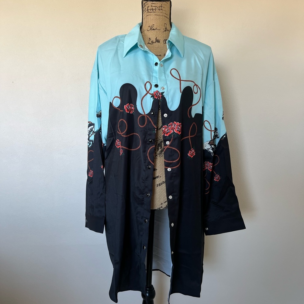NWT L&B Western Blouse